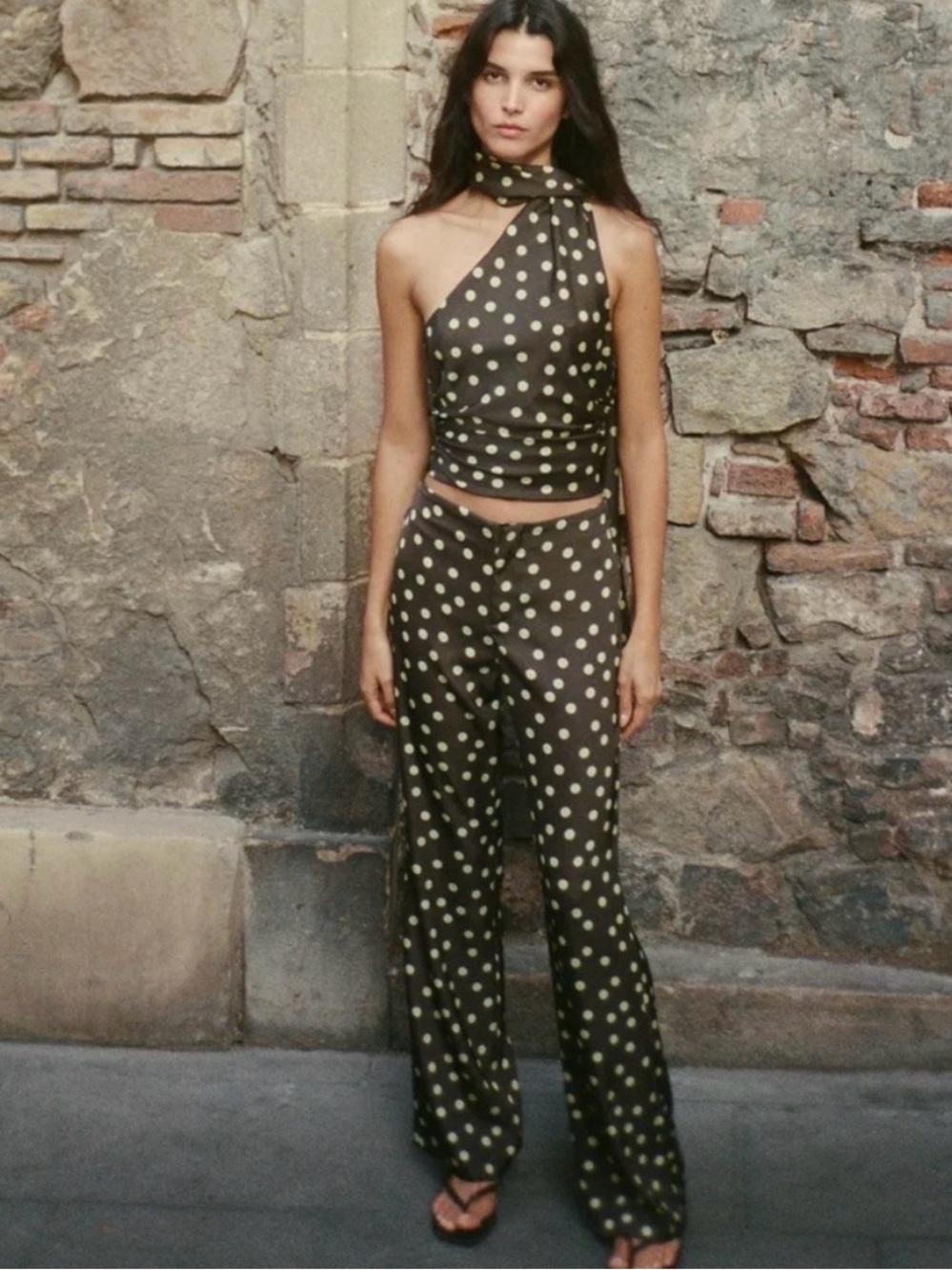 Polka Dot Satin Pants